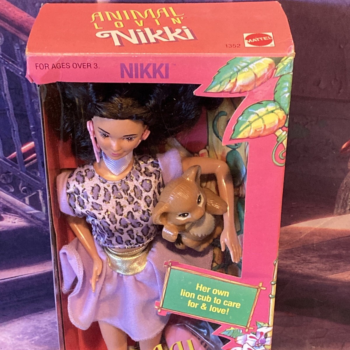 Vintage Animal Lovin' Barbie Doll Nikki w Pet Lion Cub Mattel 1352