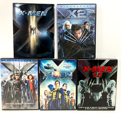 X-Men DVD Movie Lot 5 X-2 Last Stand First Class X-Men 1.5