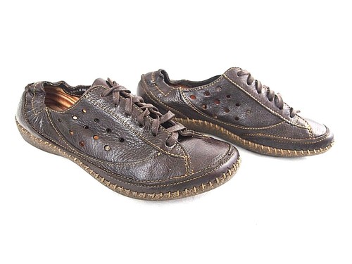 Born Leather Brown Shoes Oxfords Holes Squishy Heel Flats Womens 9M 9 M 41.5 - Picture 12 of 12