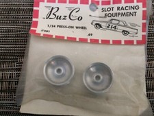 1/24 BuzCo 201 press-on aluminum slot car wheels MIP NEW OLD STOCK VINTAGE
