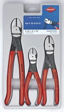 Knipex Tools 002005S2 3 Piece Hi Leverage Diagonal Cutter Set Brand New!
