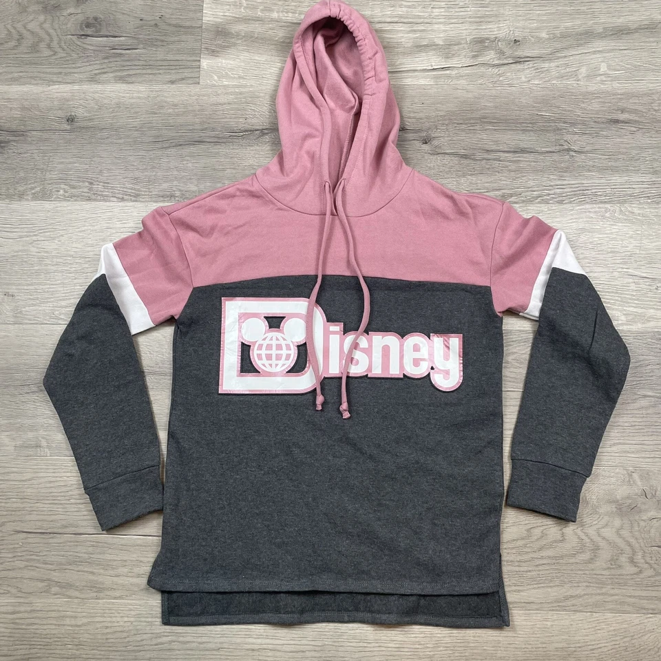 Sudadera para mujer Walt Disney World XS gris rosa con capucha parques de Disney Foto 2 de 4