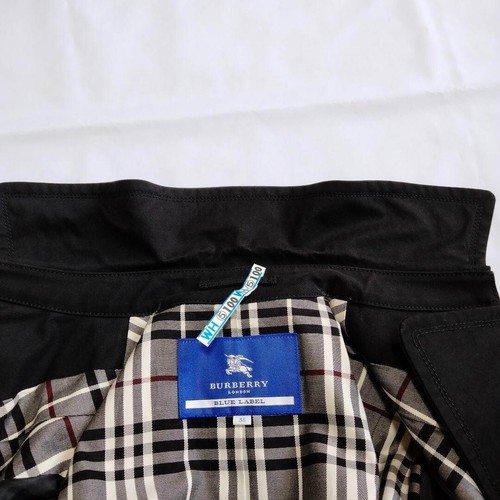 Burberry Blue label trench coat size M color Black with Belt Used Excellent+ #24 - Picture 6 of 17