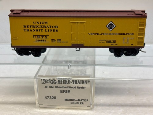 Micro trenes Kadee escala N MTL 47320 Erie URTX 39487 refrigerador de hielo de madera | Zustand: New