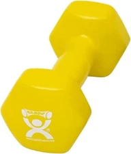 CanDo Vinyl-coated iron dumbbell,yellow, 9 lb, Set of 1