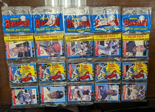 1988 Donruss Baseball Rack Pack 45 cards 9 puzzle pieces New Factory Sealed Pack