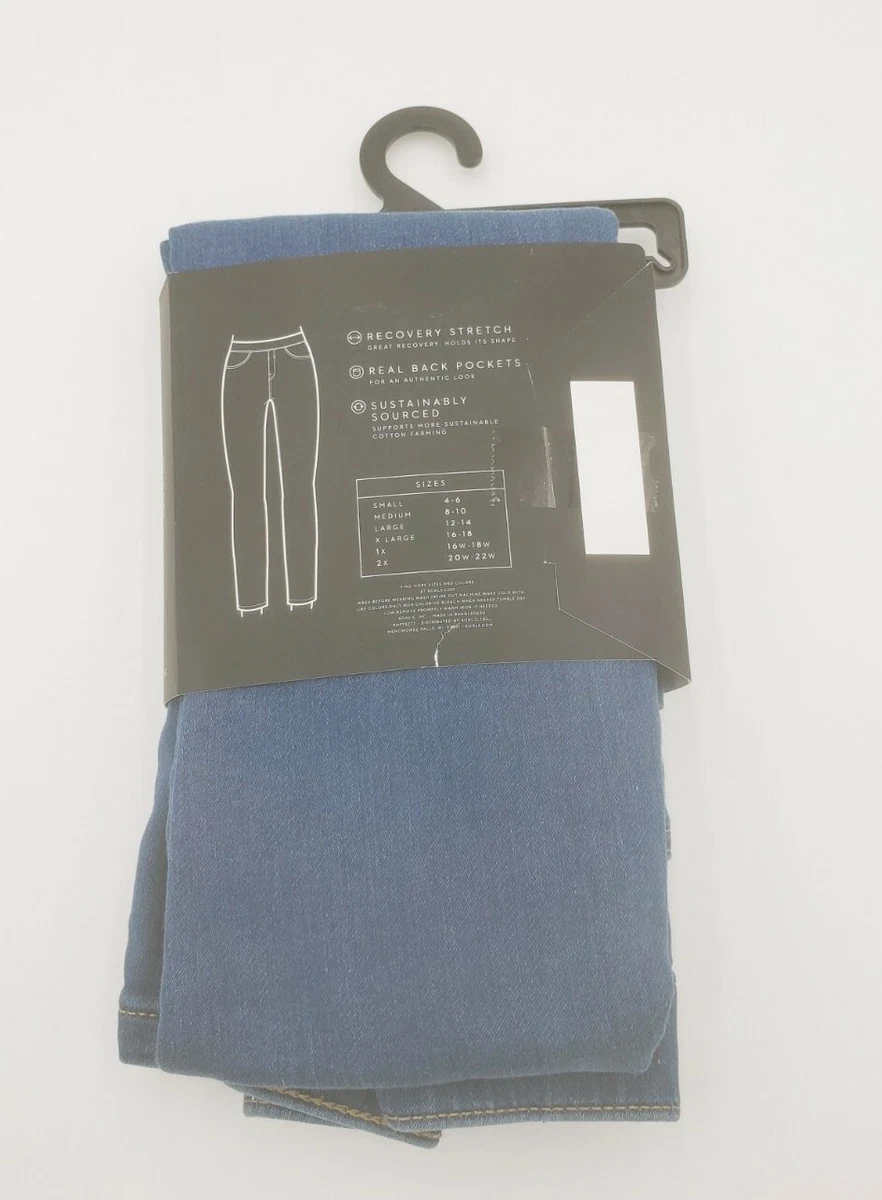 Simply Vera Vera Wang Mid Rise All-Day Denim Legging Blue Small New