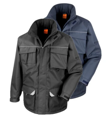 RESULT WORK-GUARD Sabre Long Coat Waterproof Windproof Heavy Duty Zip R301X