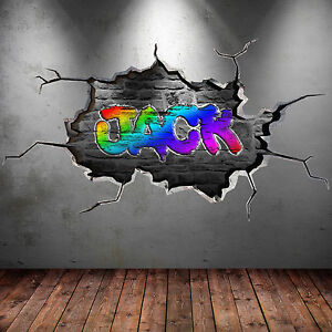 3d Full Colour Personalised Graffiti Name Wall Art Sticker Decal Graphic Wsd106 Ebay