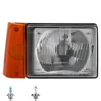 Scheinwerfer Rechts Gelb R2 Or H4 FüR Fiat Panda 141_ 141A_ Inkl. Osram Lampen