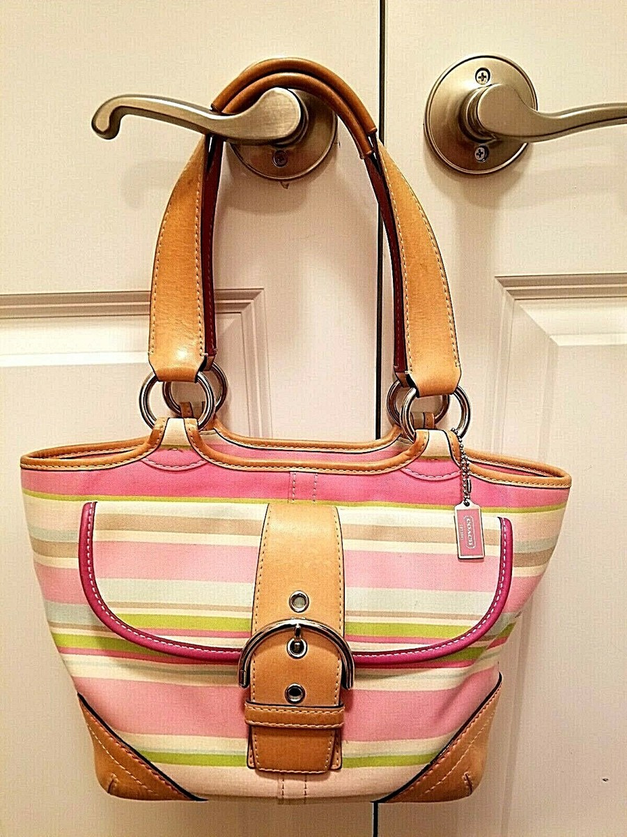 【激レア/美品◎】ヴィンテージコーチ オールド ヴァニティ ハンドバッグ USA Every thing must go Sale Vintage Coach Winnie in Bone
