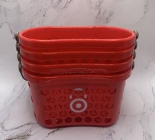 4 Target Mini Shopping Baskets Spritz Red Tiny 6x3  NEW HTF Sold Out