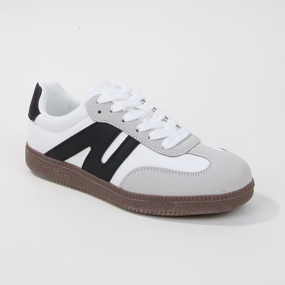 Berness Women's Lettie Lace-up Gum Sneakers White 10