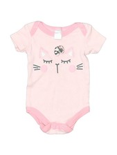 Baby Kiss Girls Pink Short Sleeve Bodysuit 0-3 Months