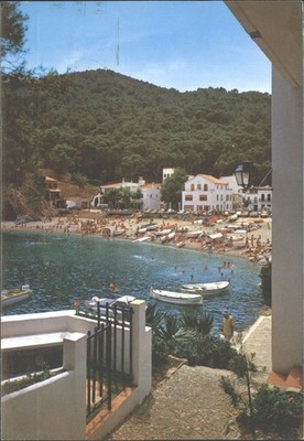Vintage Costa Brava Spanien Postkarte - Sa Tuna Beach Cove 1977 verschickt