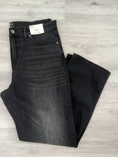 MARKS  SPENCER MENS BLACK DENIM LOOSE FIT STRETCH JEANS Waist 36  Leg 33  Bnwt
