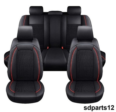 AUTONET Mitsubishi Outlander ASX Sitzbezug Komplettset Kunstleder PU Schwarz Rot