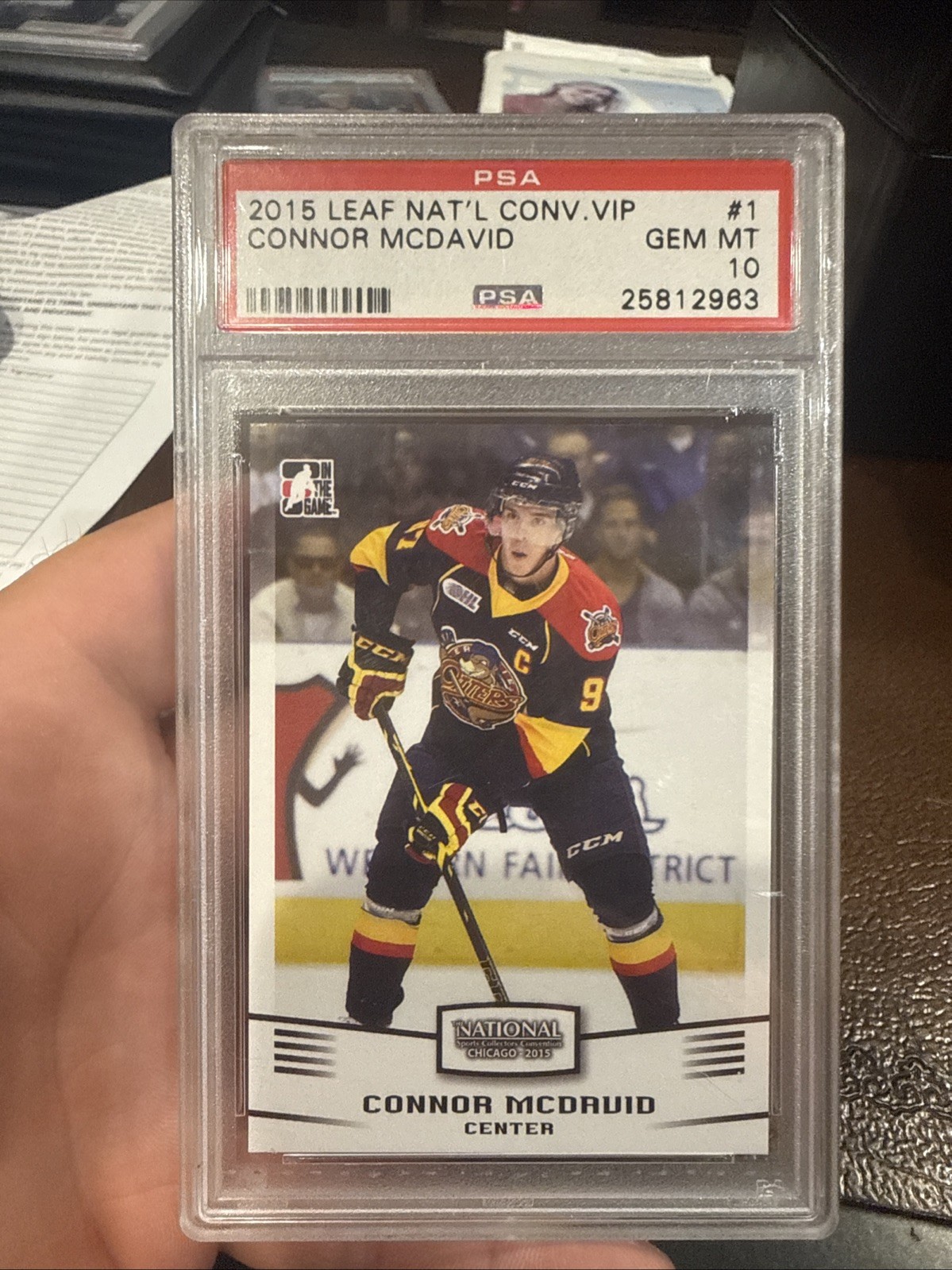 Connor McDavid 2015 Leaf National Convention VIP #1 RC (PSA 10)