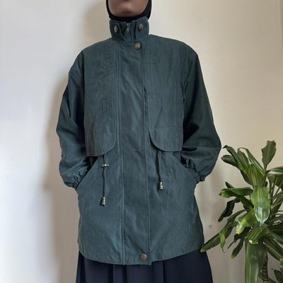 Vintage 90s Forest Green F.S.L. Utility Parka Jacket - S
