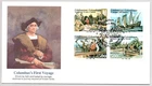FIRST VOYAGE OF CHRISTOPHER COLUMBUS ITALIAN STAMPS COMBO FIRST DAY ISSUE FDC