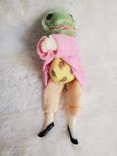4 1/2" 1985 Jeremy Fisher Clip On Beatrix Potter Plush Frog Eden Toys WORKS