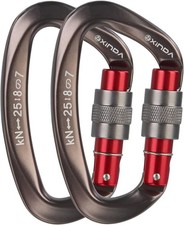 Screwgate Locking Carabiner Clip - Professional Rock Climbing Carabiner Screw Lo