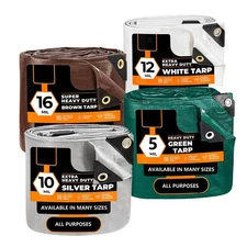 Extra Heavy Duty Poly Tarps 10/12/16 Mil Tarp Waterproof Canopy Cover Tarpaulin