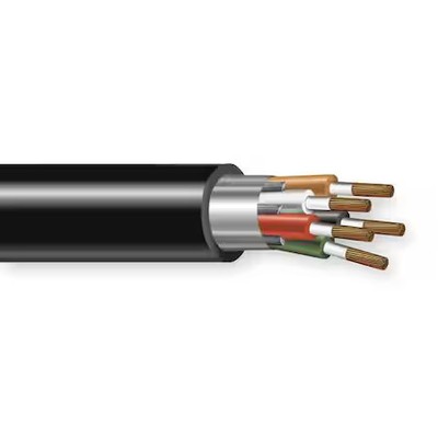 Carol 09205 Portable Cord, Soow, 12 Awg, 5 C, Black, Rubber, Stranded, 600V,