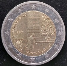 2 Euro 2020 Germany 50 Years Kneeling of Warsaw (A) 