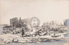 Butler IN Indiana 1908 Fire at Basket Factory RPPC Photo Postcard COPY