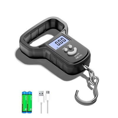 Fishing Scale Digital LCD Display, Rechargeable, Backlit, 110 lbs Capacity
