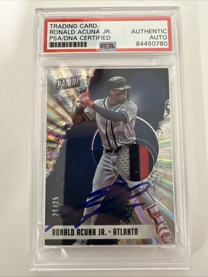 2018 Panini The National Ronald Acuna Jr. #RA Patch /25 PSA/DNA Cert. Auto