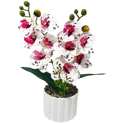 Fake Orchidee Phalaenopsis 30 cm hoch in eleganter pflegefreier