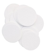 5 Inch White 15pc Stiff Felt Circles