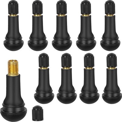 Rubber Valves Pack 10 TR413 Tyre Car Rubber Valve Black Universal Fit Bicycle...