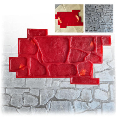 Concrete Stamps - Stone Tile Texture Mat, Slate Floor Imprint Mold for Outdoor D