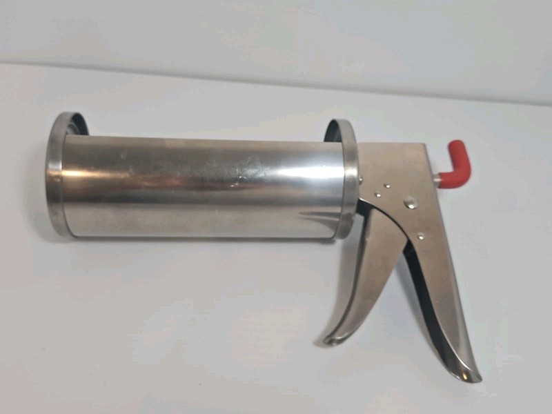 Prince Castle Red Handled Sauce Dispenser - Stainless Steel 