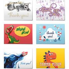 24pcs Thank You Cards Set, Includes Blank Cards Envelopes with Stickers, 4x6