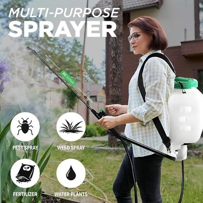 REALWORK 4-gallon backpack sprayer with padded shoulder straps