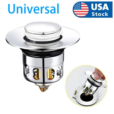 #ad Bathroom Sink Plug Universal Stopper Pop Up Drain Filter Wash Basin Core Bounce $8.99