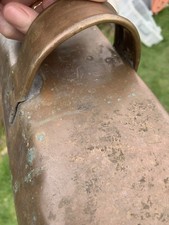 AntiqueHandmadeCopperIndustrial Dustpan,Clean,From railways?Rare Patina 1100g
