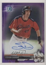 2017 Bowman Chrome Prospect Purple Refractor /250 Steven Duggar #CPA-SD Auto