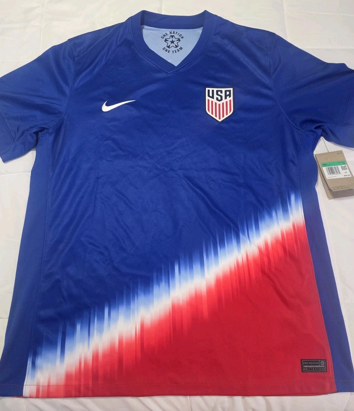 Nike Dri-Fit USMNT World Cup Stadium Away Match Jersey Mens X-LARGE XL Blue NEW