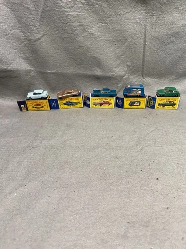 VTG 1960'S LESNEY MATCHBOX SERIES VEHICLES  (5) W/ ORIG. BOXES NO.7,28,31,47,64