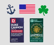 Duke Cannon Naval Diplomacy + Shamrock Big Ass Brick of Soap Benefits Vets Lot 2