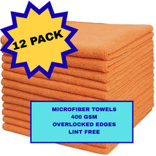 Microfiber Cleaning Cloth Rag Car Polishing No Scratch Detailing 16x16 12 Pack