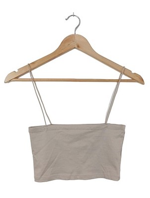 PULL & BEAR Cropped Top Damen Top Gr. DE 36 creme Casual-Look
