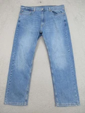 Levis 505 Jeans Mens 38x30 Straight Leg Stretch Denim Zip Fly Waterless Pants