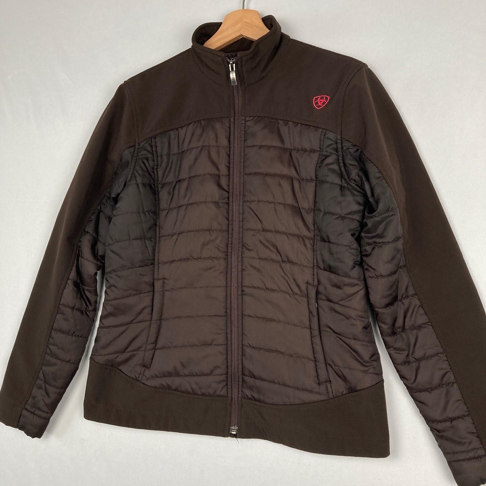 Ariat Quilted Softshell Jacket Brown Full Zip Wom… - image 3
