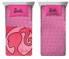 Barbie Pink Print Kids Blanket  Sheet Set-W31840604923, W22706268412